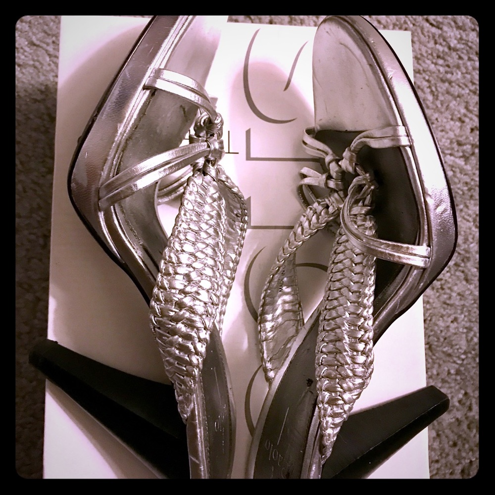 Silver sandals